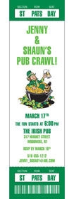 custom St. Patrick's Day Ticket Invitations